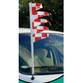 Red/White- Poly Checkered Triangle Pennants
